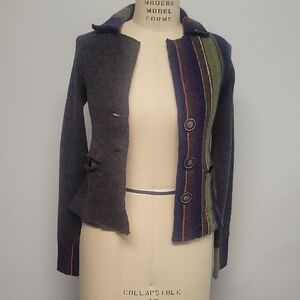 Sparrow By Anthropologie Gray Lambs Wool Jacket, Size XS